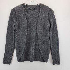 Allsaints Womens Sweater Size 4 Charcoal Gray Agari Jumper Lambswool Angora‎